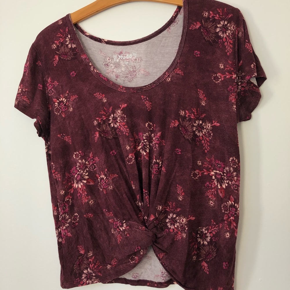 Floral Shirt with Tie